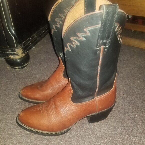 ARIAT EUC MENS 34693 WESTERN COWBOY LEATHER HEELED BOOTS - Picture 1 of 11